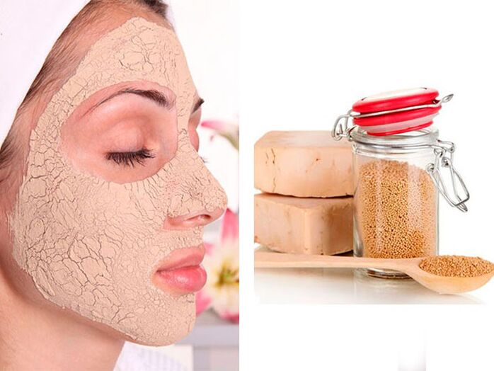Yeast mask to smooth wrinkles. 