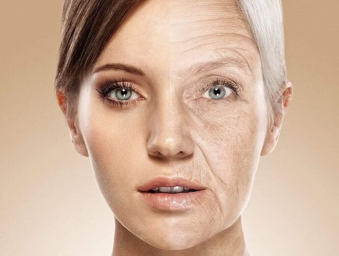 facial skin before and after laser resurfacing